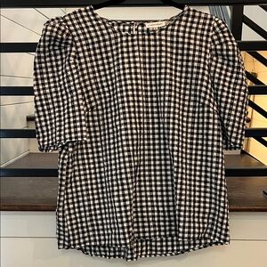 Calvin Klein Black and White Checkered Top